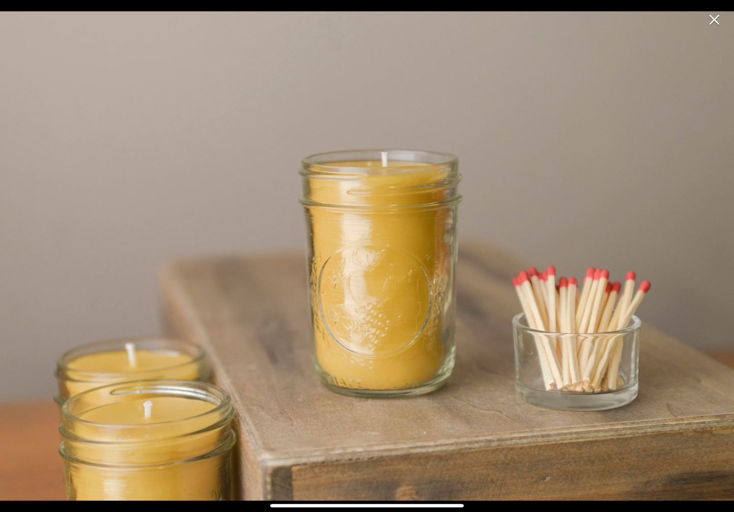 
                  
                    ORGANIC BEES WAX CANDLE IN A RUSTIC MASON JAR - Best Bee Products
                  
                