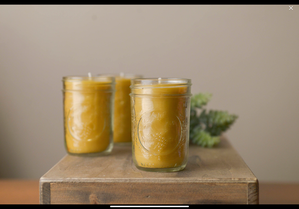 
                  
                    ORGANIC BEES WAX CANDLE IN A RUSTIC MASON JAR - Best Bee Products
                  
                