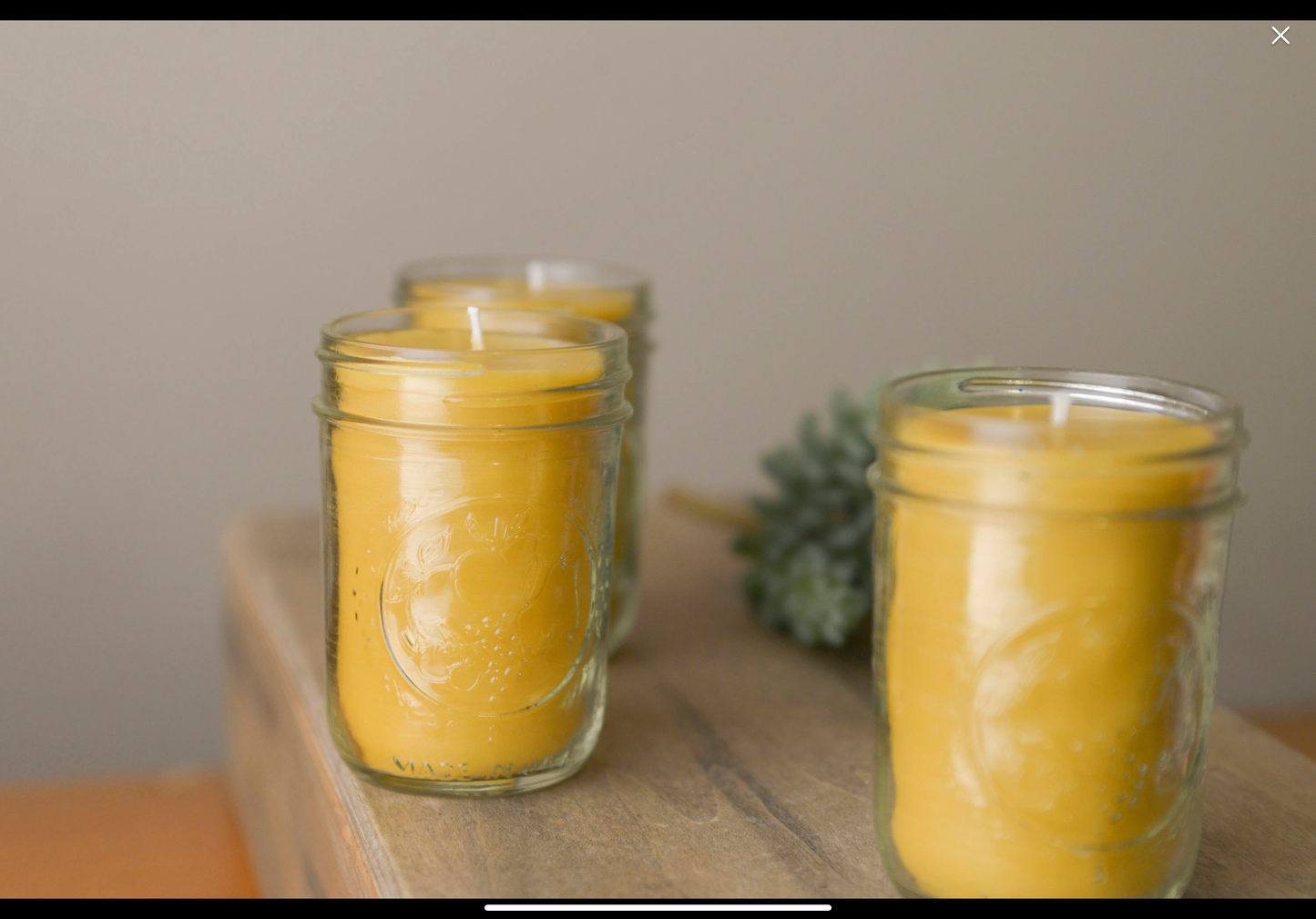 ORGANIC BEES WAX CANDLE IN A RUSTIC MASON JAR - Best Bee Products